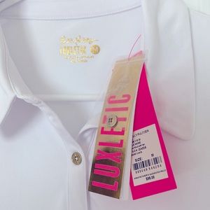 Lilly Pulitzer White Polo Shirt | Size M
